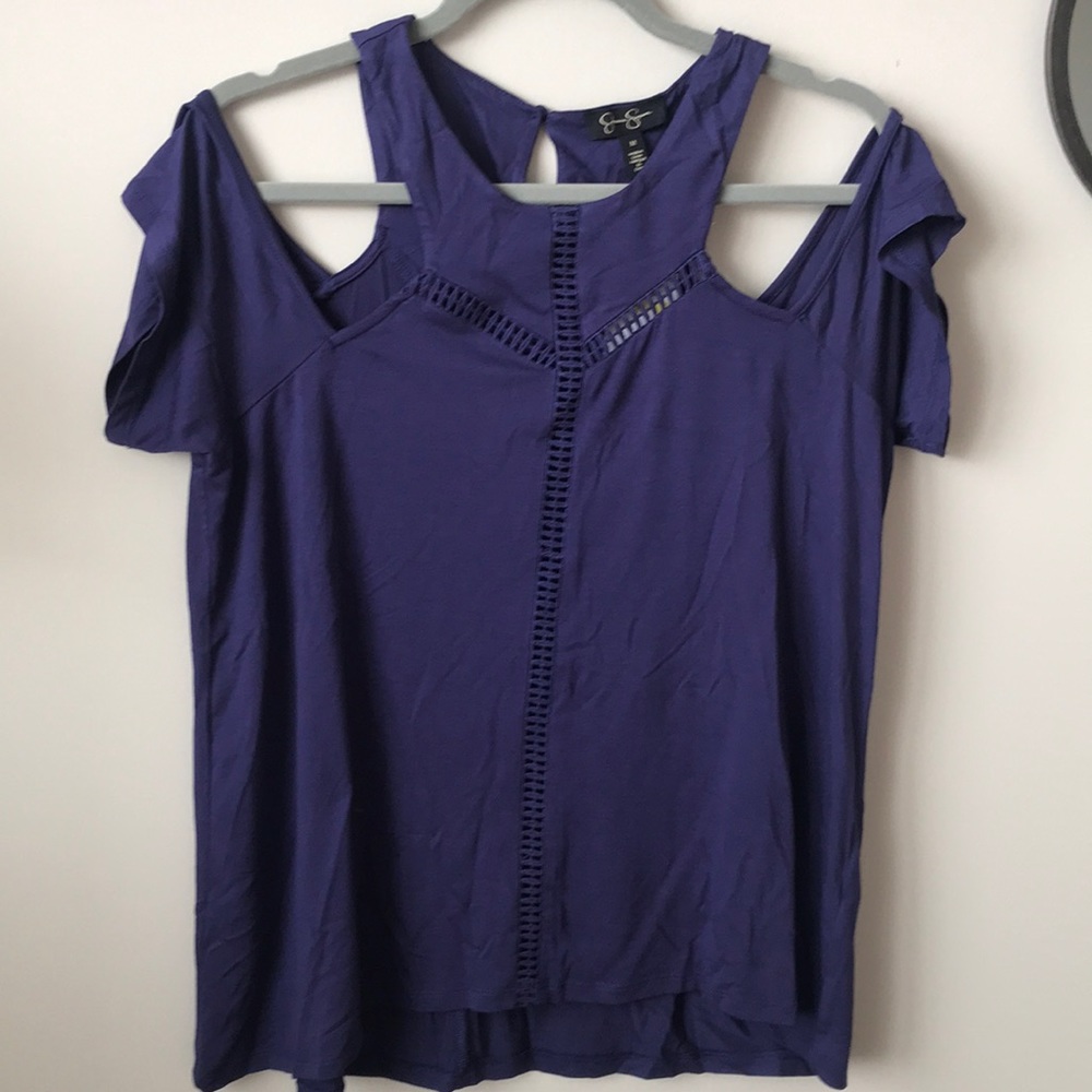 Indigo Cold Shoulder Top